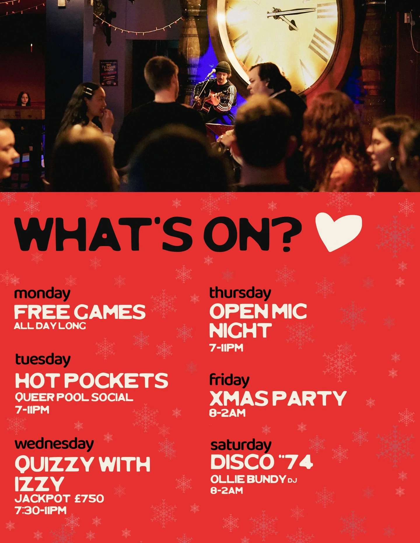 A look at the week ahead at Brewhouse ➡️🥂

Midweek festive bevs or full send all weekend we&rsquo;ve got everything you could possibly want covered 

And if you still haven&rsquo;t stopped by to see the pub fully decked out for Christmas yet then th