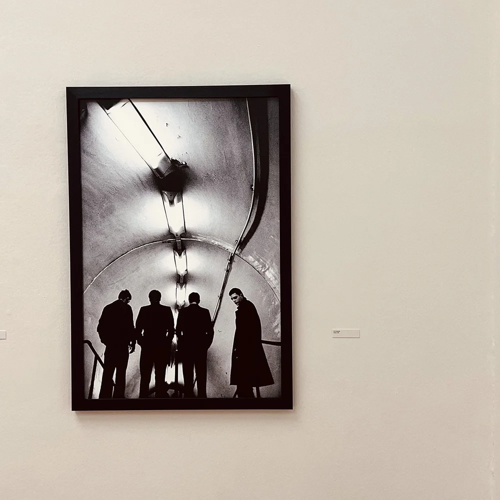The iconic Joy Division photograph,  shot at Lancaster Gate tube station.
