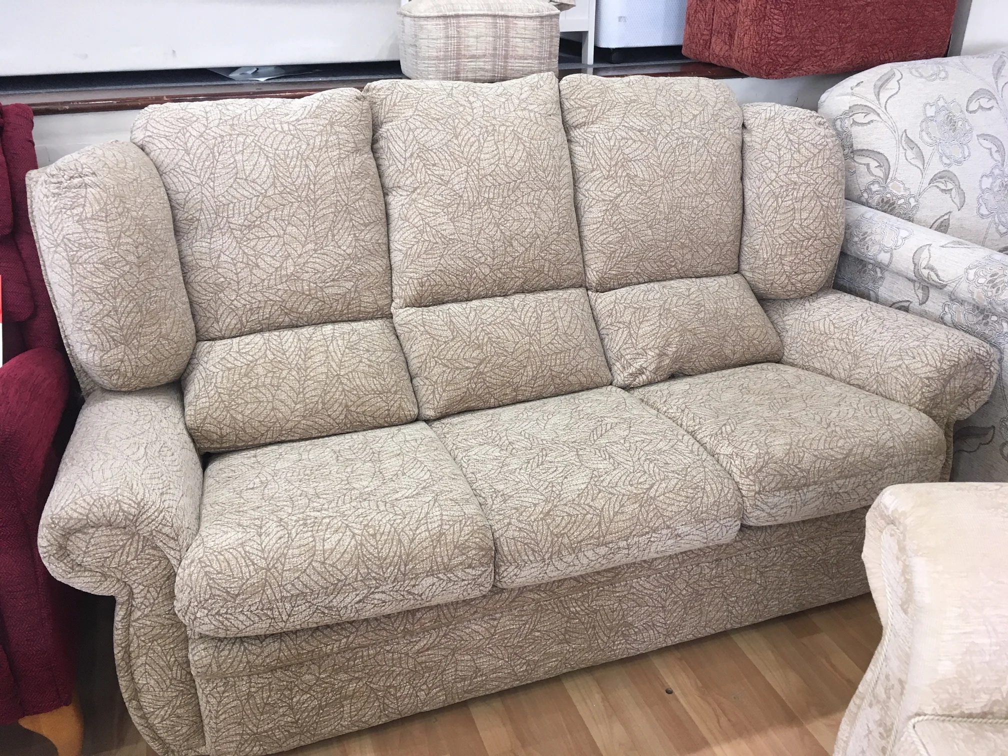 Victoria Three Seater Fabric Sofa Was: £899.00 Sale 1/2 Price Offer : £445.00