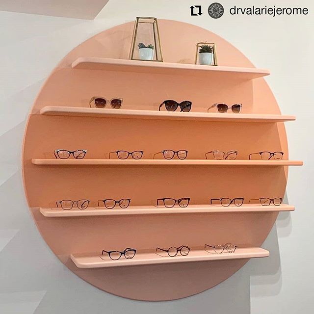 #Repost @drvalariejerome
&bull; &bull; &bull; &bull; &bull; &bull;
Love our gorgeous ombr&eacute; shelves. Made by dear friend, Mark Ballard and decorated by talented @franandlou.  #ombr&eacute;shelves #Opticaldesign #interiors #glassesdisplay #bouti