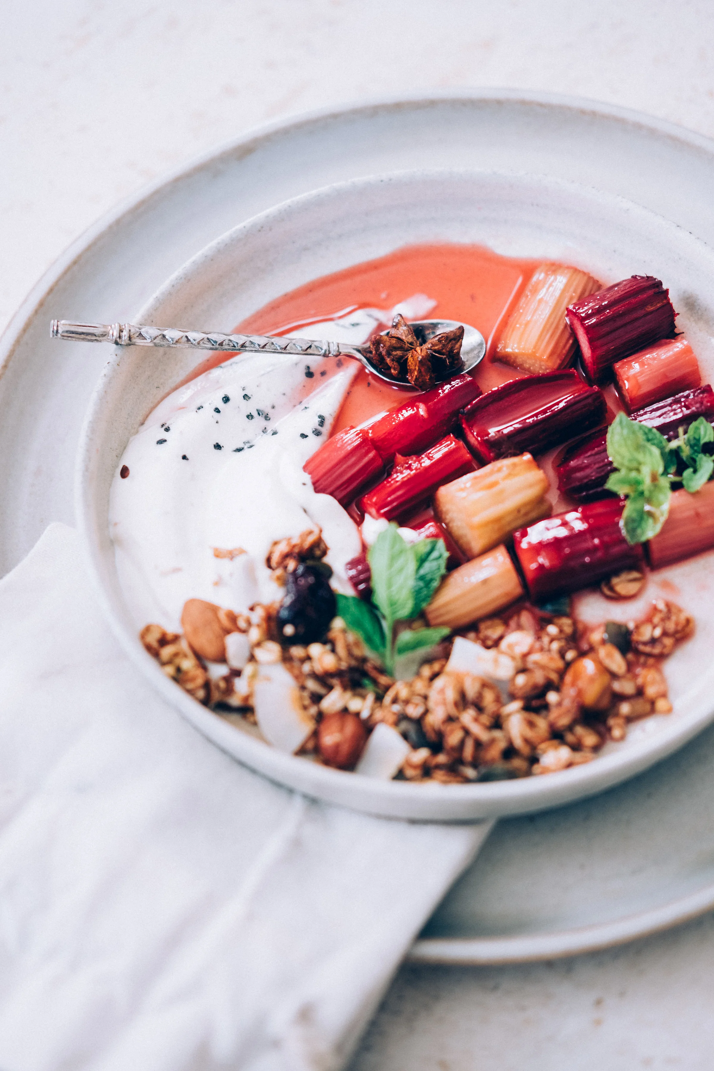 STAR ANISE infused RHUBARB & CASHEW CREAM