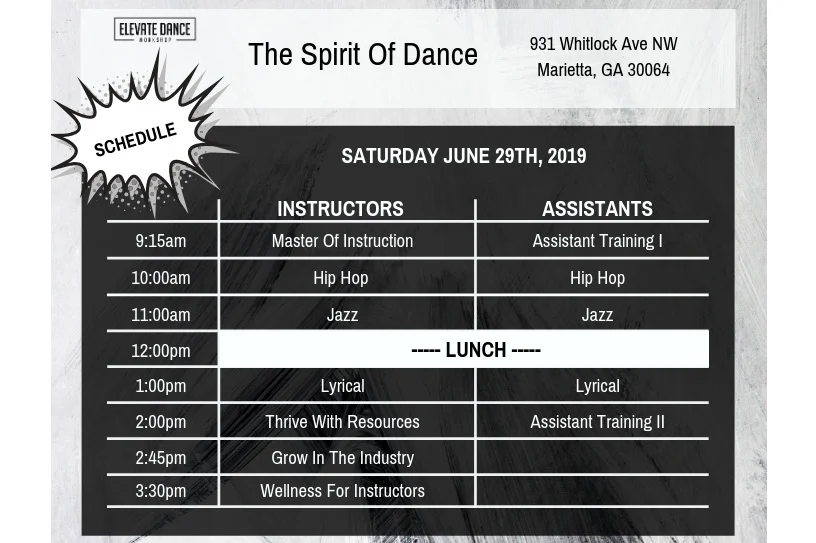 *Schedule is subject to change.