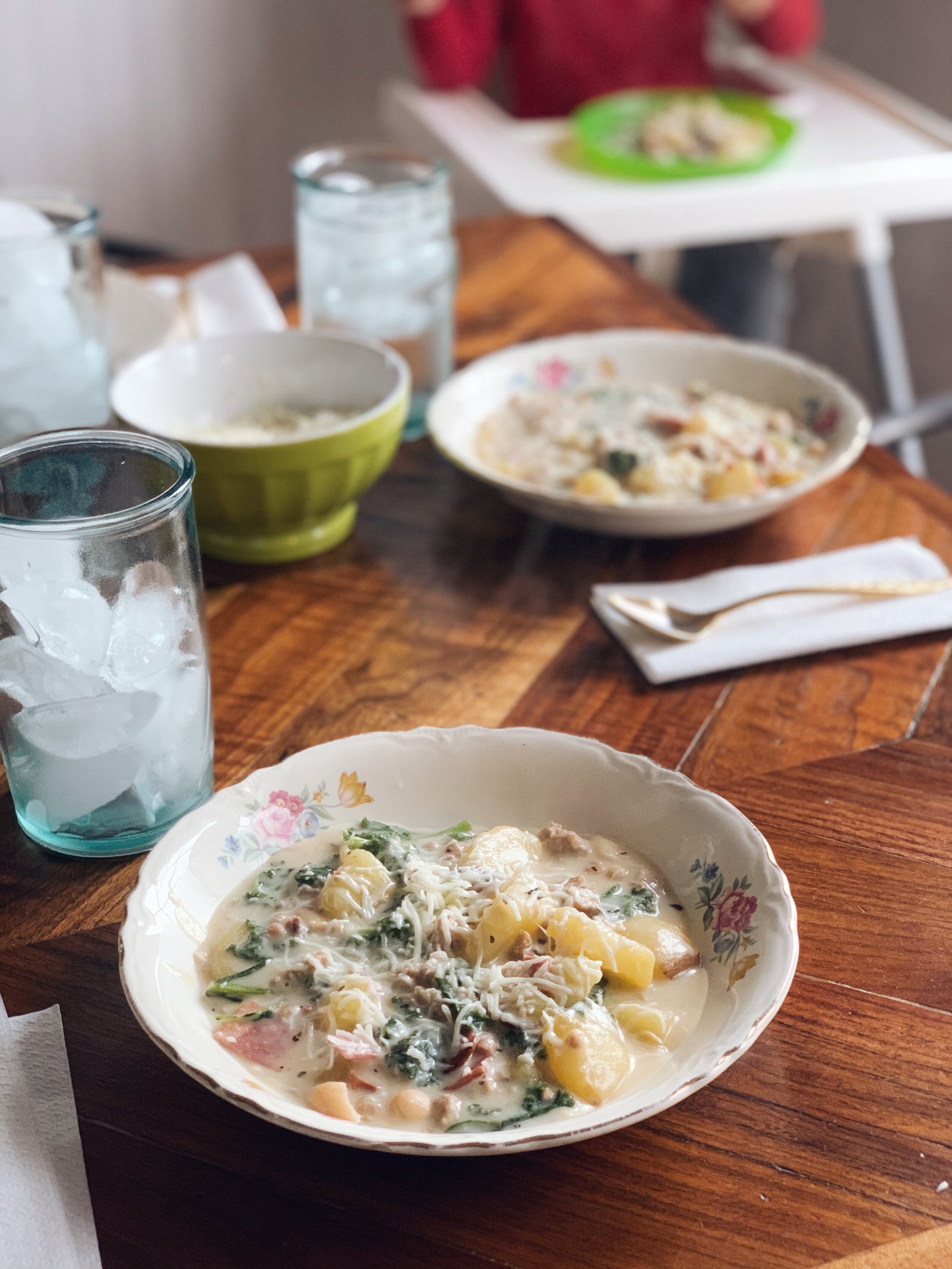 Zuppa Toscana Soup- Using Zesty Italian sausage 