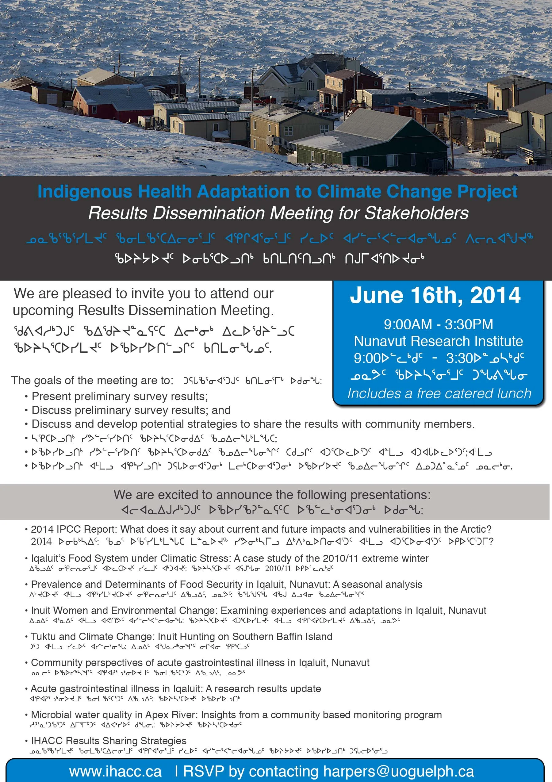 Result Dissemination - Iqaluit June 16th 2013