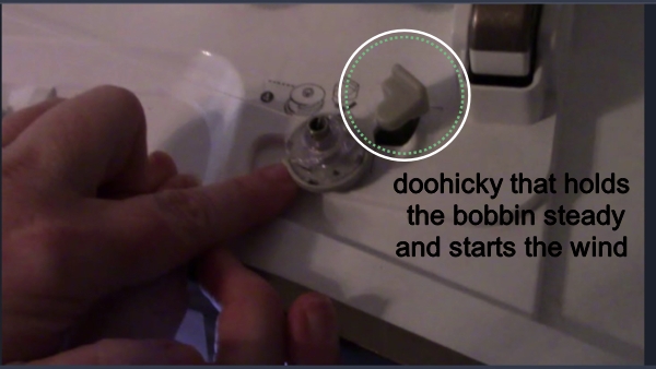 Step 4 on the bobbin pin