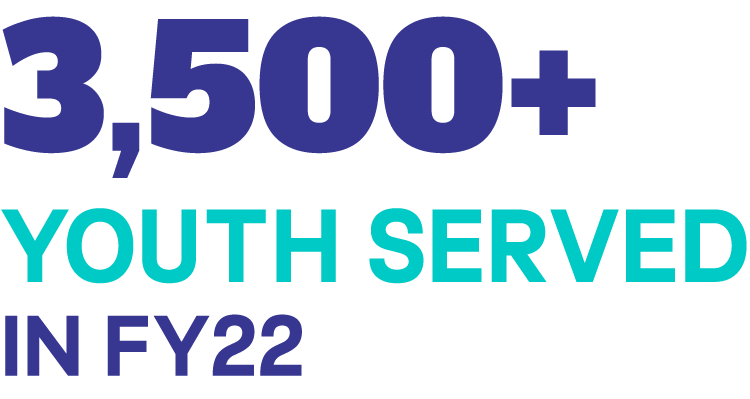 Stat: 3,500 youth served in FY22