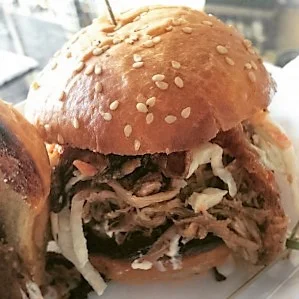 Dirty Sliders and Pulled Pork Kimchi Eggrolls