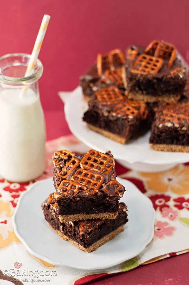 Nutella Pretzel Brownies