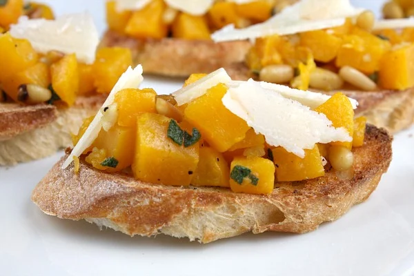 Roasted Butternut Squash Bruschetta
