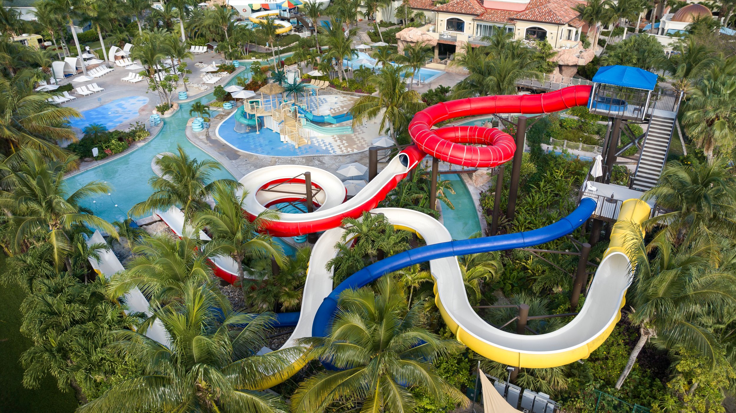 Beaches Turks and Caicos Pirates Island Water Park aerial view