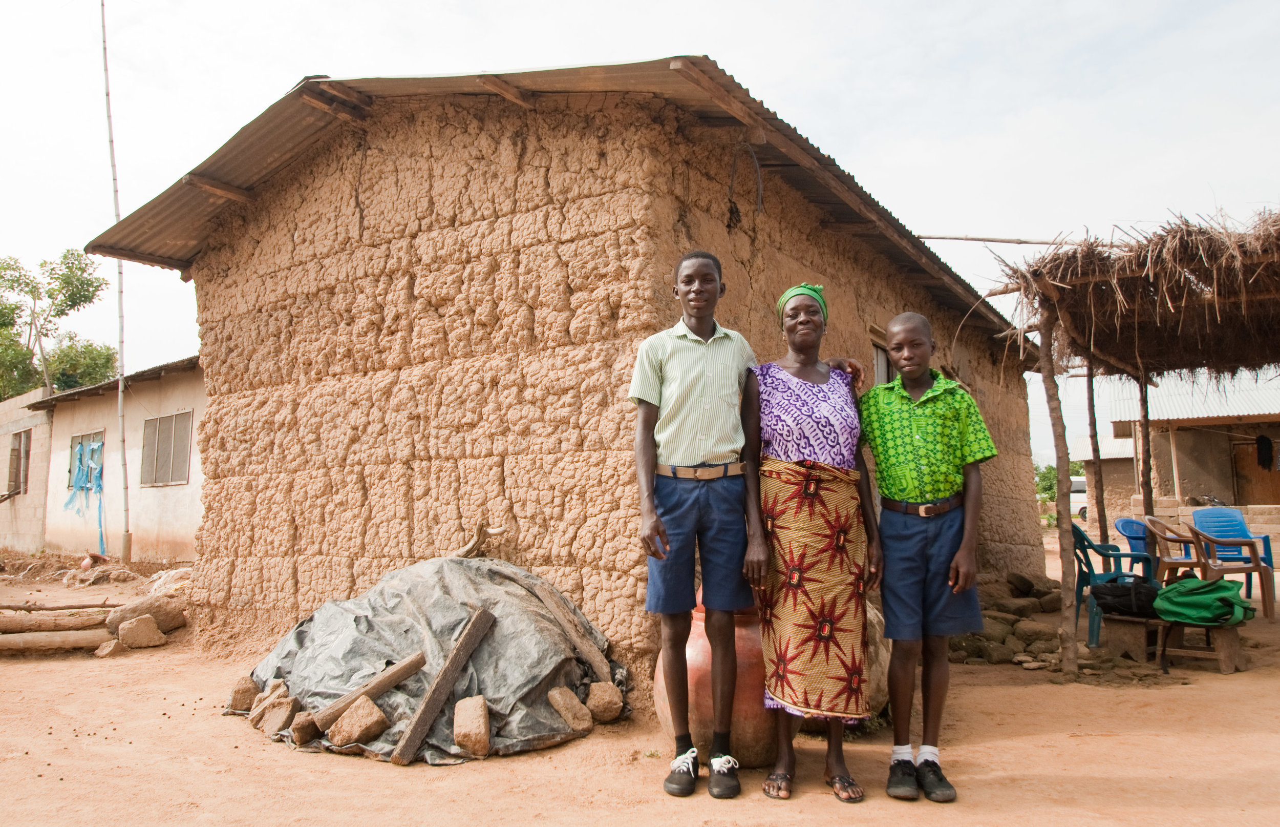  Eli and Albert with their grandmother at home 