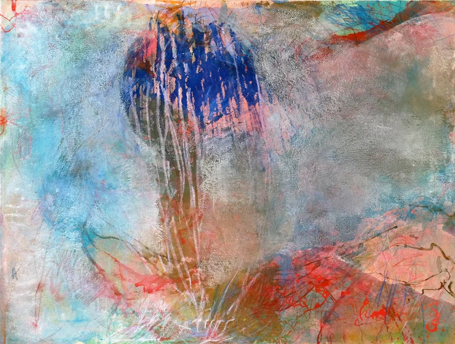 Untitled 9, 2013, Acrylic, oil pastel, coloured pencil, ink on canvas, 60 x 80 cm