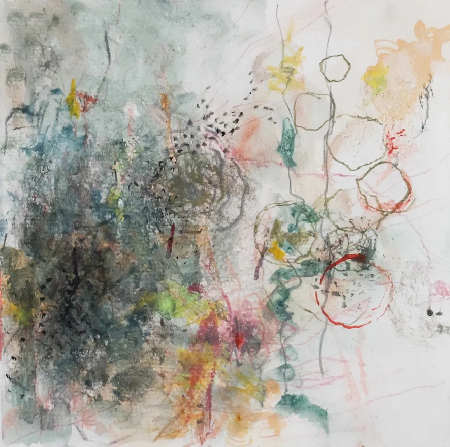 Untitled 6, 2015, Water colour, coloured pencil on paper, 20 x 20 cm