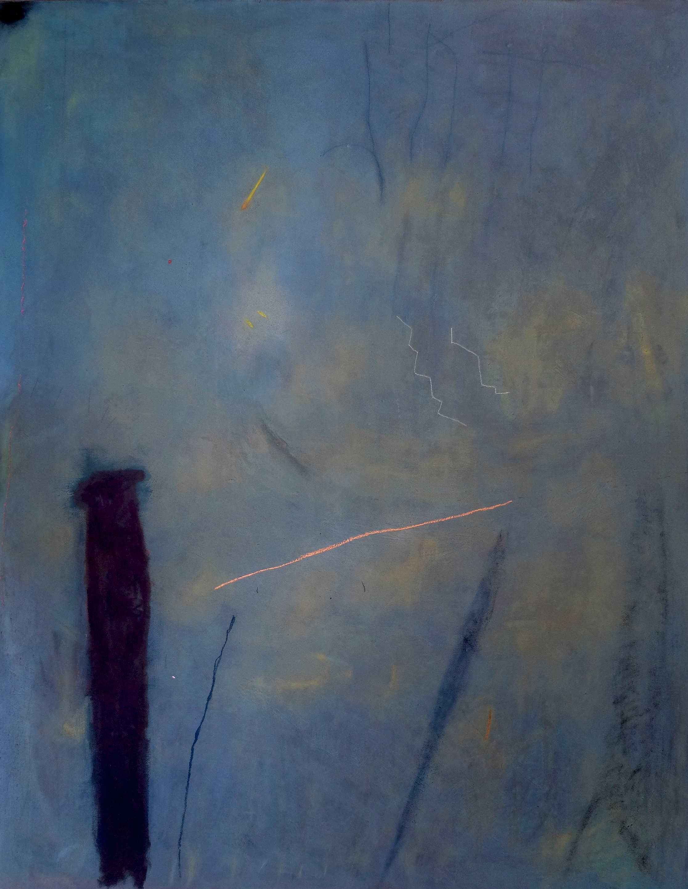 No. 4 (Infinite Blue), 2011, acrylic, oil pastel, soft pastel on canvas, 180 x 140 cm (70 x 55 in)