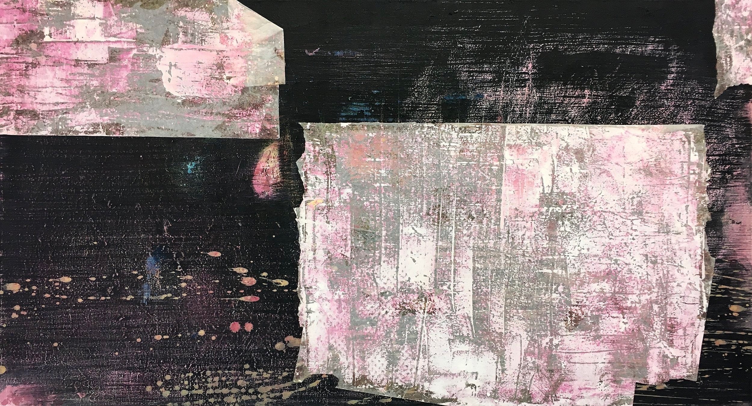 No. 4, 2022, acrylic, paper collage on canvas, 60 x 120 cm (24 x 47 in)