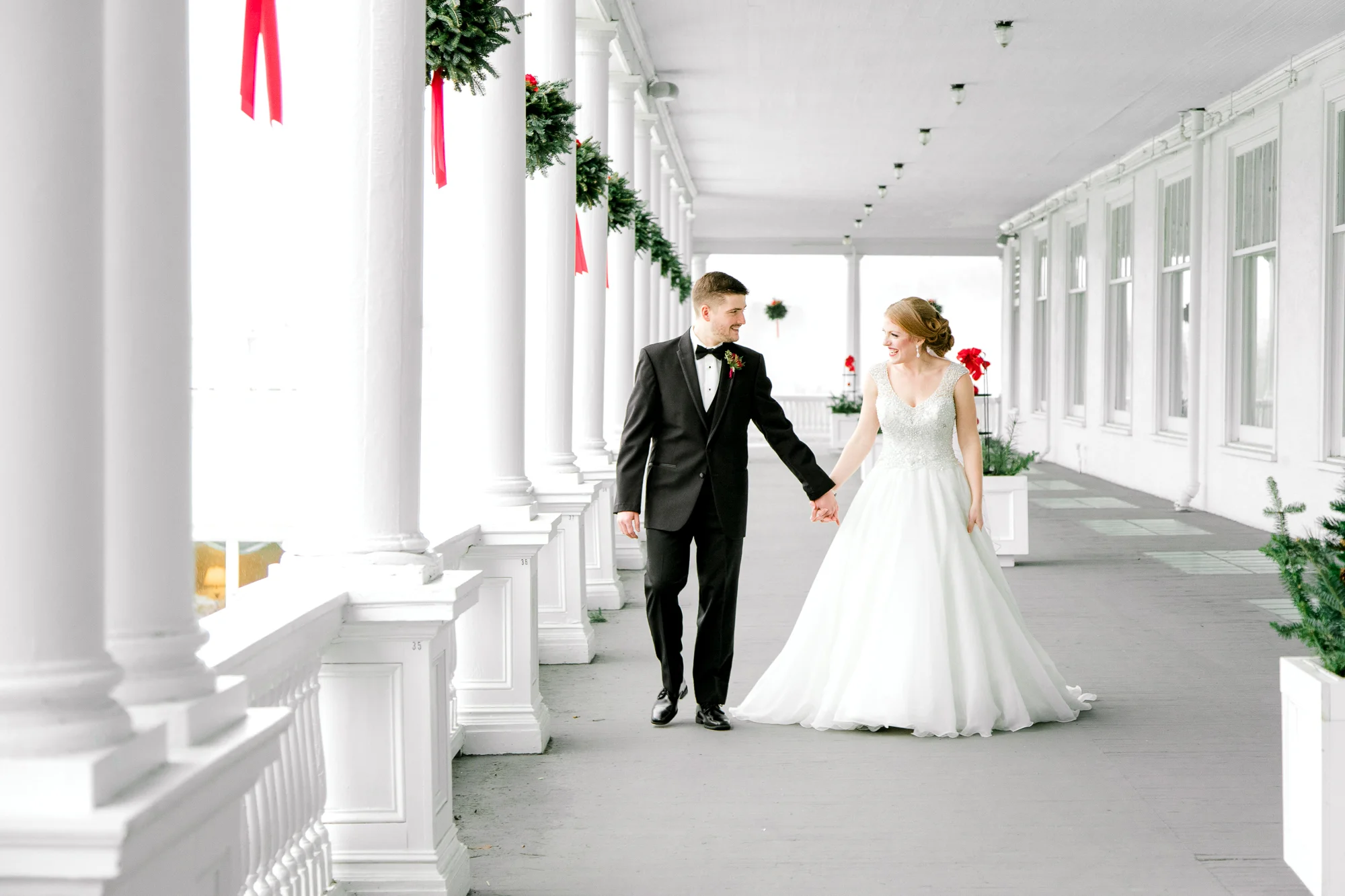 Winter Wedding First Look as Photographed by Kris Lenox.
