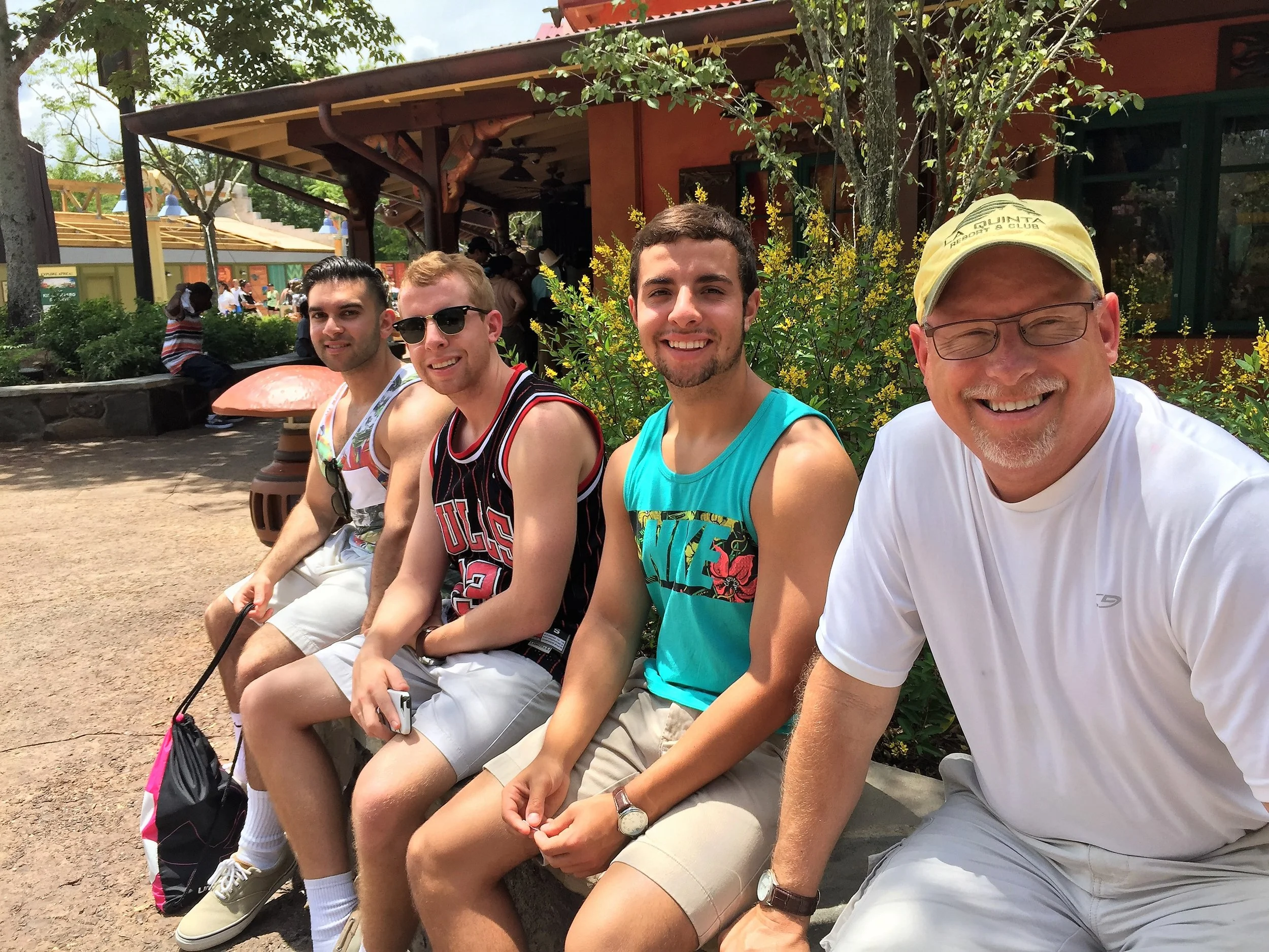 June 23, 2015. Family trip to Disney. Jhonny, Alec, Nick and Ed.