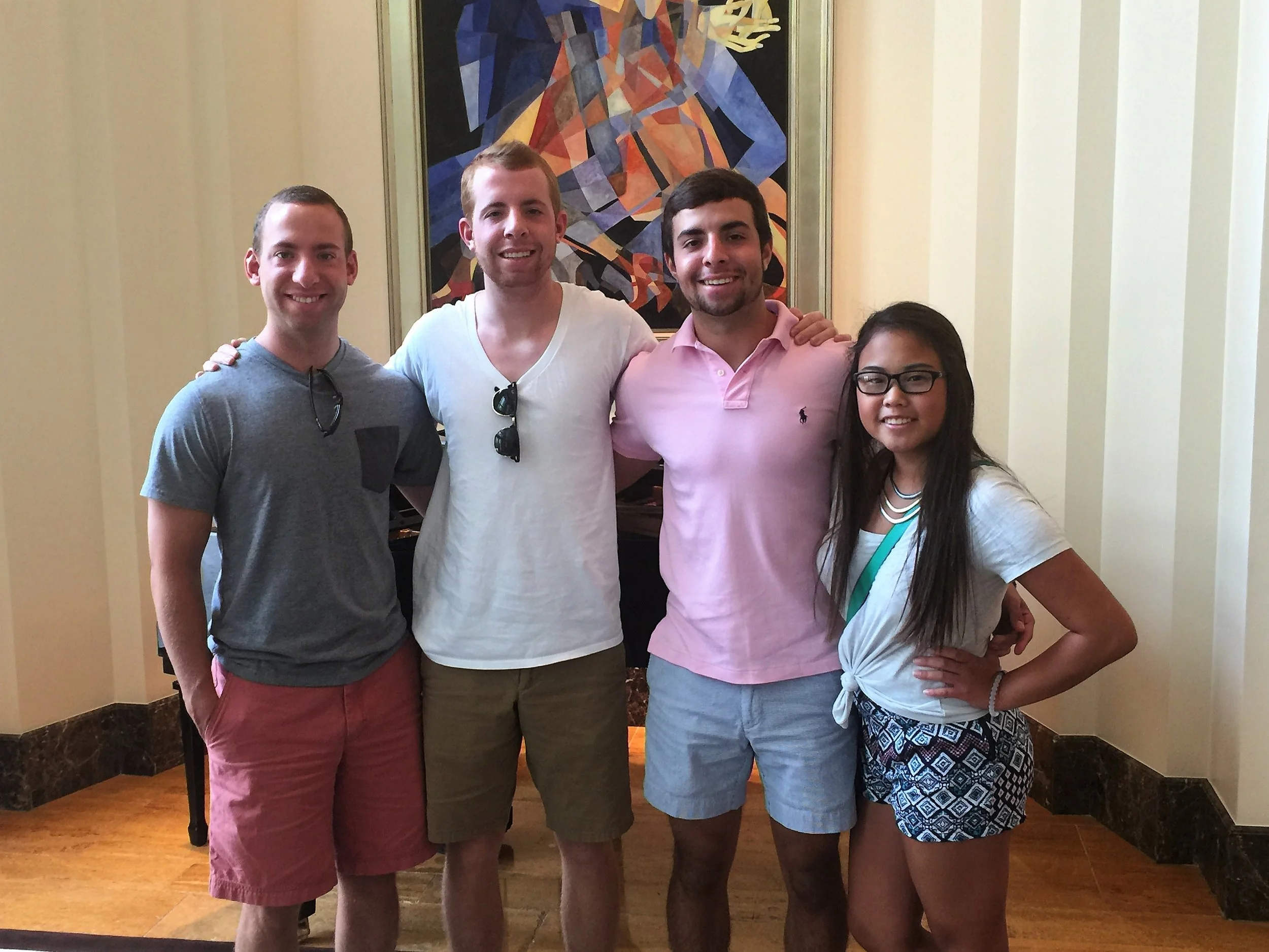 July 19, 2015. Grant, Alec, Nick and Laney. Nick was already slimming out and bulking up.
