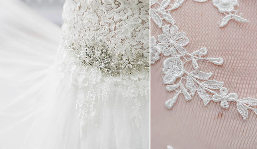Morgan Bress Photography | Lindsay Wedding Photographer | Kawartha Lakes Wedding Photographer | Ontario Wedding Photographer | Apple Orchard Wedding, Wedding Dress, Wedding Dress Detail, Light and Airy