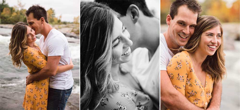 Morgan Bress Photography | Lindsay Wedding Photographer | Engagement Session with Dog | Kawartha Lakes Wedding Photographer | Ontario Wedding Photographer | Burleigh Falls, Ontario | Waterfall Engagement