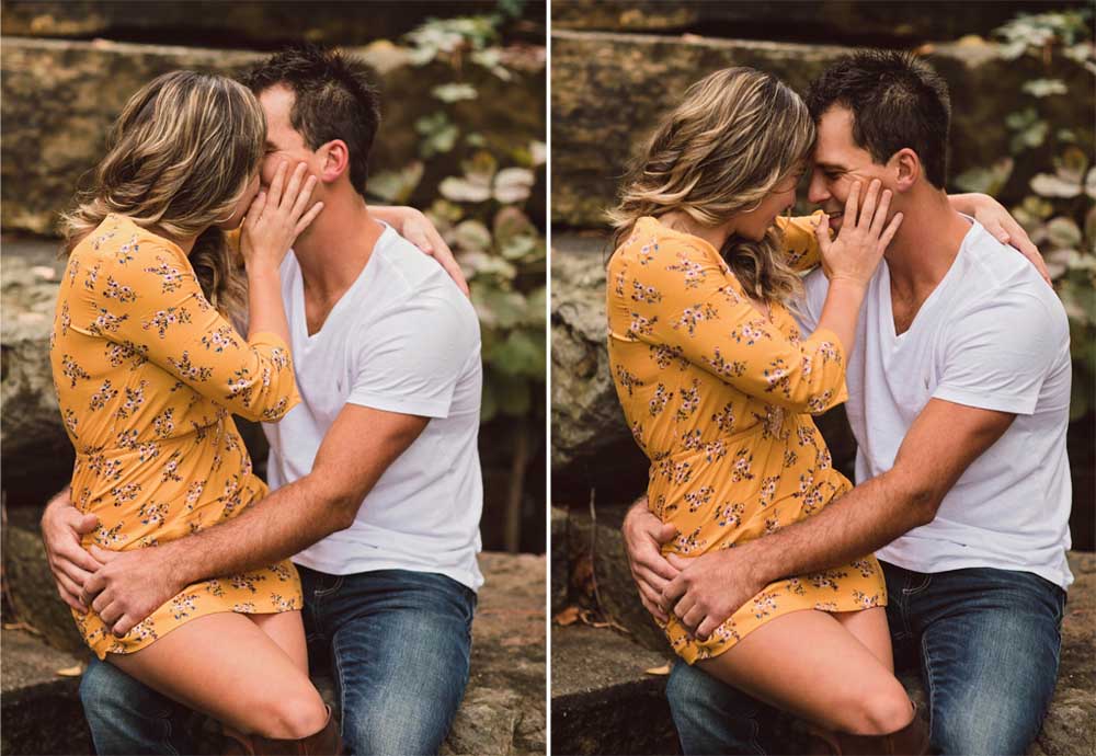 Morgan Bress Photography | Lindsay Wedding Photographer | Engagement Session with Dog | Kawartha Lakes Wedding Photographer | Ontario Wedding Photographer | Burleigh Falls, Ontario | Waterfall Engagement