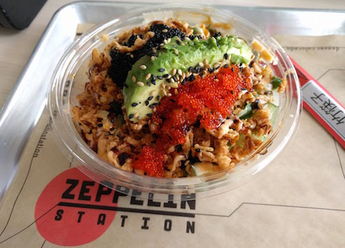 Poke bowl from Zeppelin Station in RiNo
