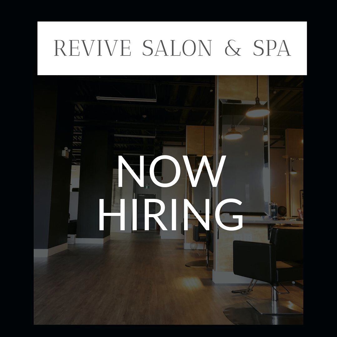 Immediate employment opportunities available- positions for stylists, estheticians, and massage therapists. Revive offers, medical benefits, paid vacation, a four day work week, and access to exclusive Aveda education and in-house education. Please f