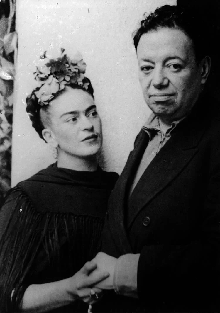 Frida Kahlo and Diego Rivera in 1940