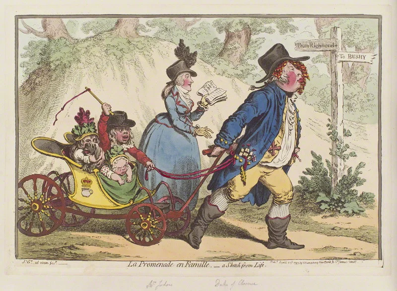 La Promenade en Famille . Courtesy of The Lewis Walpole Library, Yale University