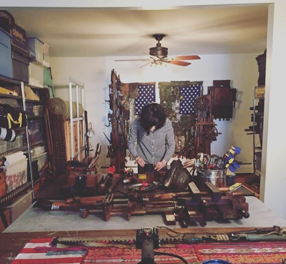 @articulatejimcotter: " Sara Rahbar's mixed media collages explore themes of national identity, military, conflict, and personal angst."