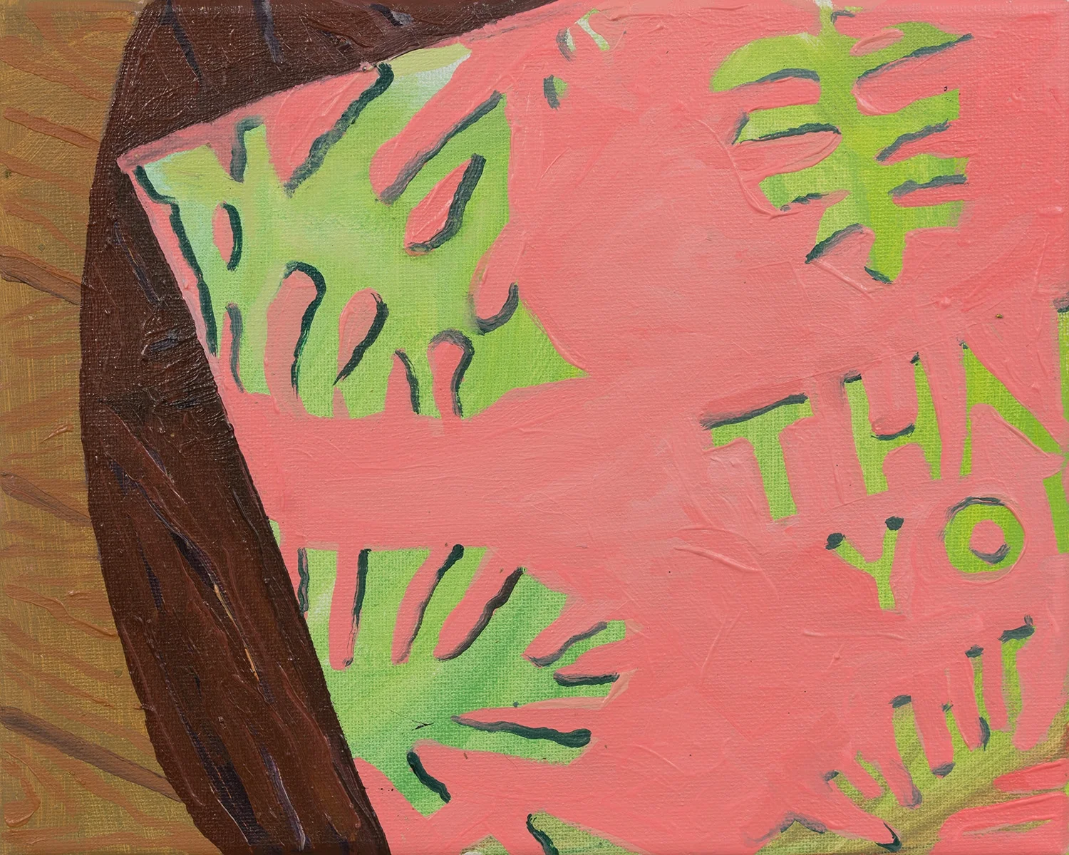  Thank You, oil on canvas, 8 x 10 inches, 2017