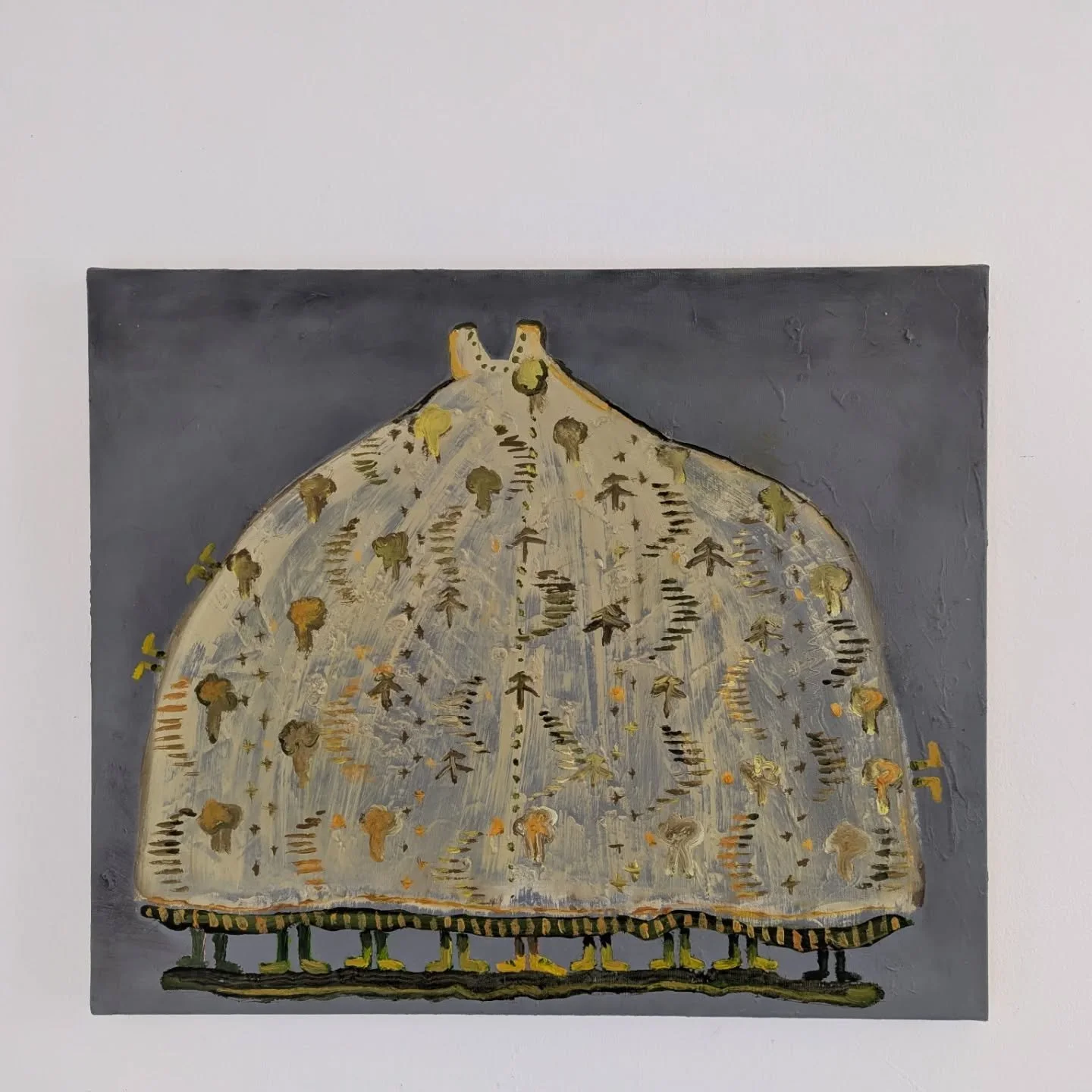 Gold Shift by Joan Sugrue is open again today until 4 as part of the Galway Arts Festival!  The exhibition is curated by Aoife Banks and features a new text by Phillina Sun. Come down and have a look!

Image: Ordnance Survey, oil on canvas, 50cm x 60