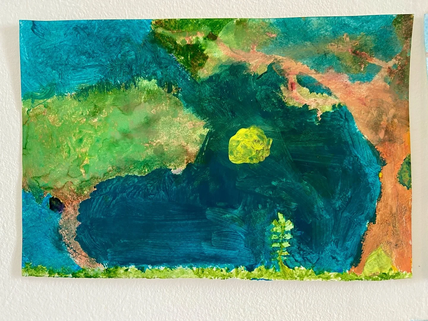 Paint and Dance Summer Camp day 4. We mixed different shades of green with watercolour  tubes and they painted green leaves and magnificent gardens. 

.
.
.
.
.
Workshops are taught and facilitated by artist, registered art teacher with the TC IRL an