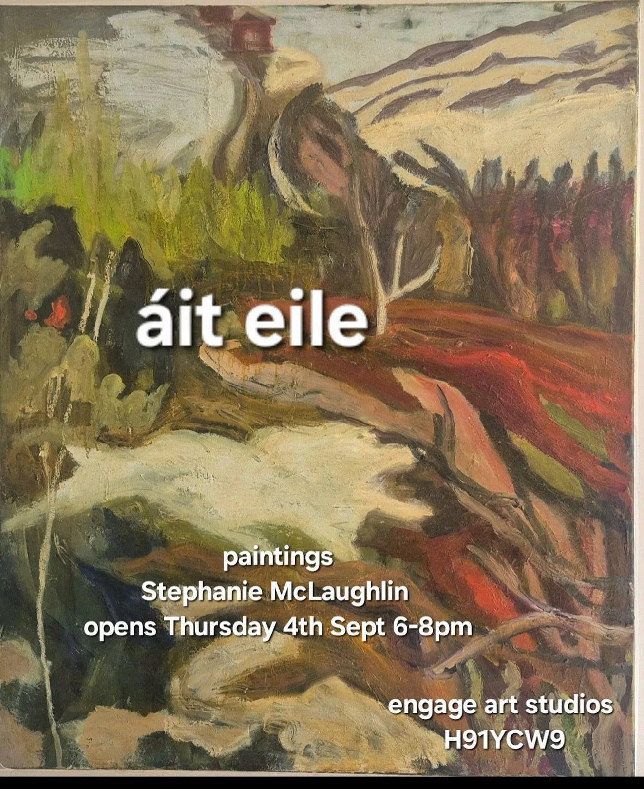 ✨✨✨Engage Art Studios  is delighted to announce our new summer weekly showcase exhibition, &Aacute;it Eile, paintings by orbital member Stephanie McLaughlin,showcases the artist&rsquo;s relationship with her environment. It is a show about depicting 