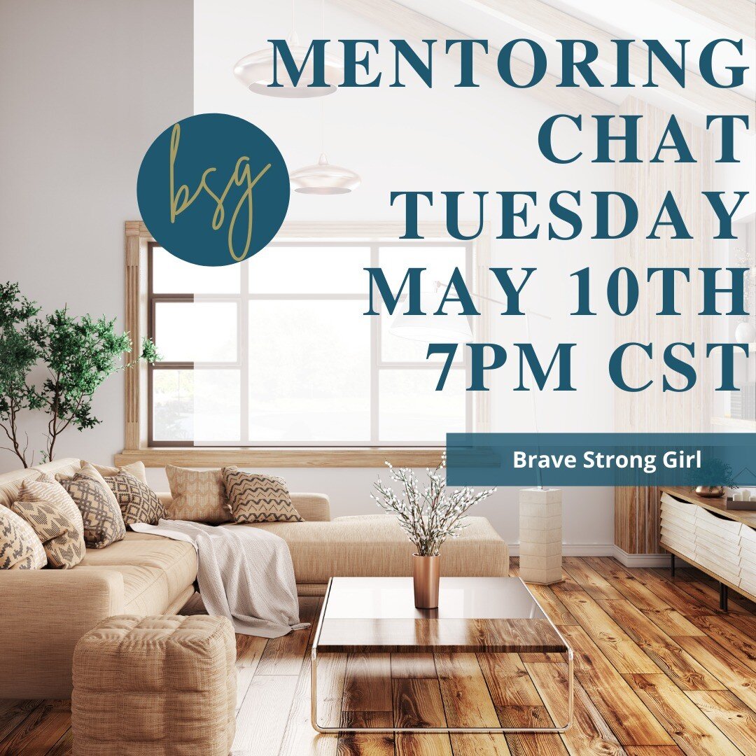 Brave Strong Girl's May Mentoring Chat! 💐 Next week, Tuesday the 10th at 7PM CST. Keep an eye out for the chat details soon 🤗 Thank you for tuning in, looking forward to seeing you soon! 💜

#bravestronggirl #mentoring