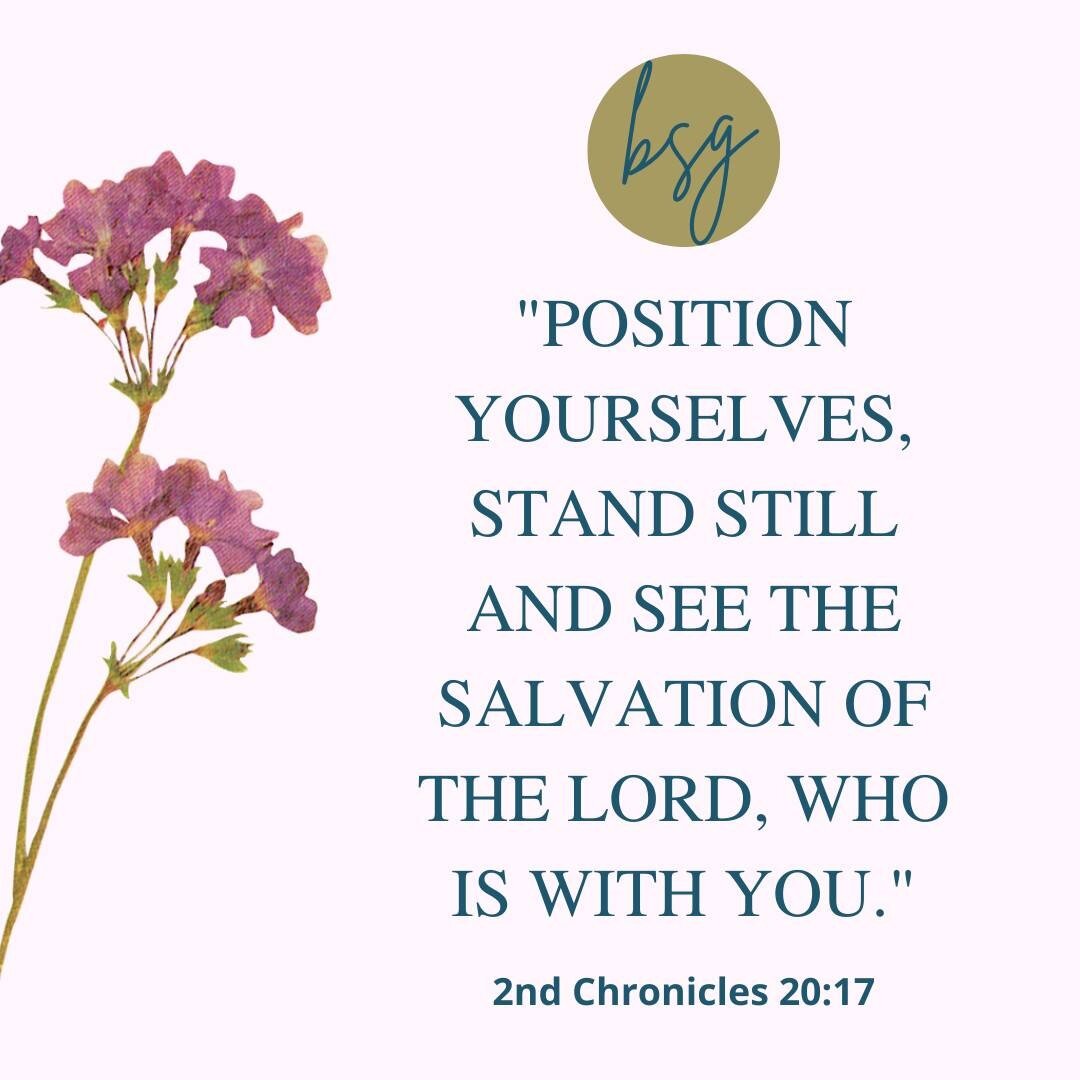 Wednesday Word!
2nd Chronicles 20:17 &quot;You will not need to fight in this battle. Position yourselves, stand still and see the salvation of the Lord, who is with you, O Judah and Jerusalem! Do not fear or be dismayed; tomorrow go out against them