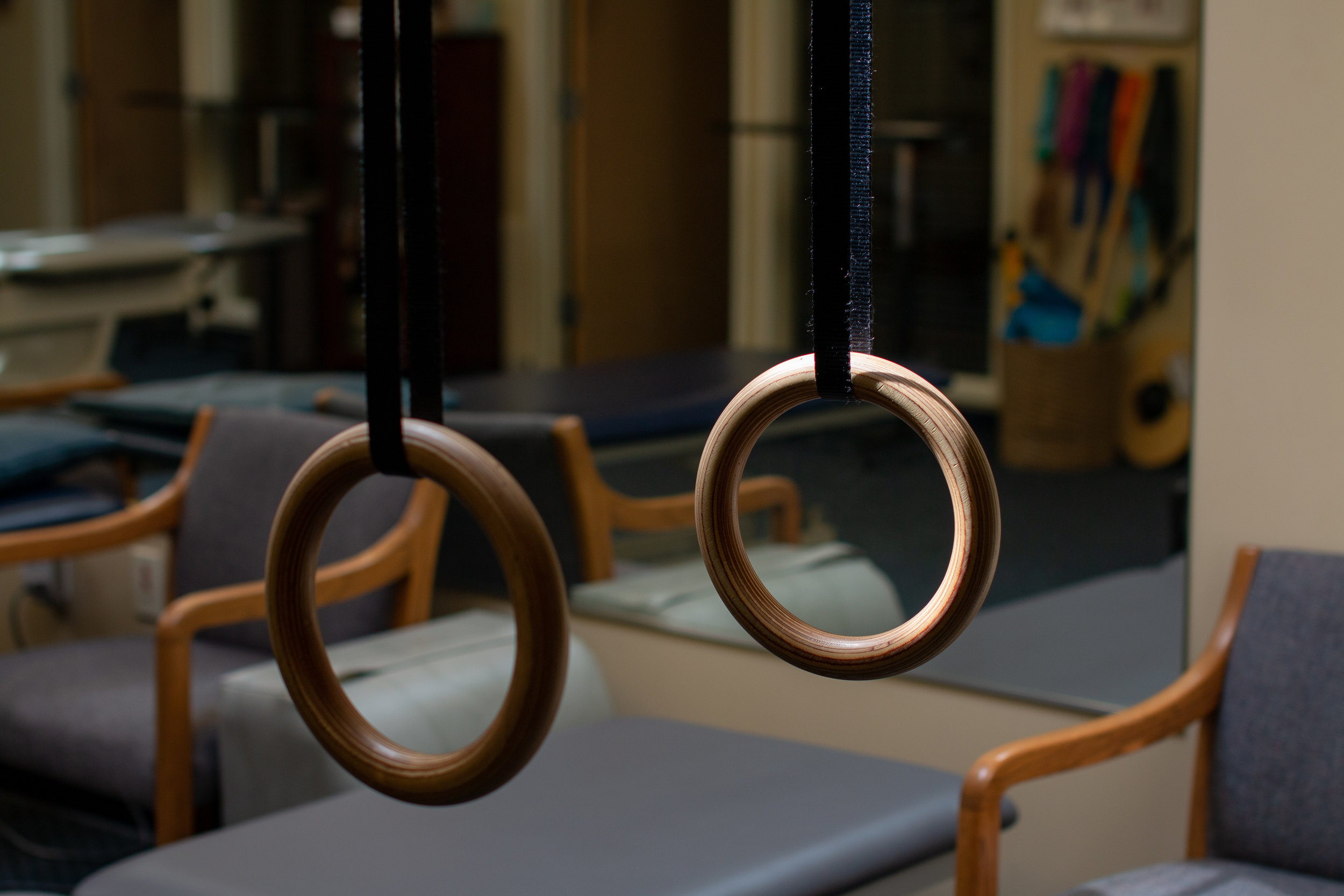 Wooden exercise rings
