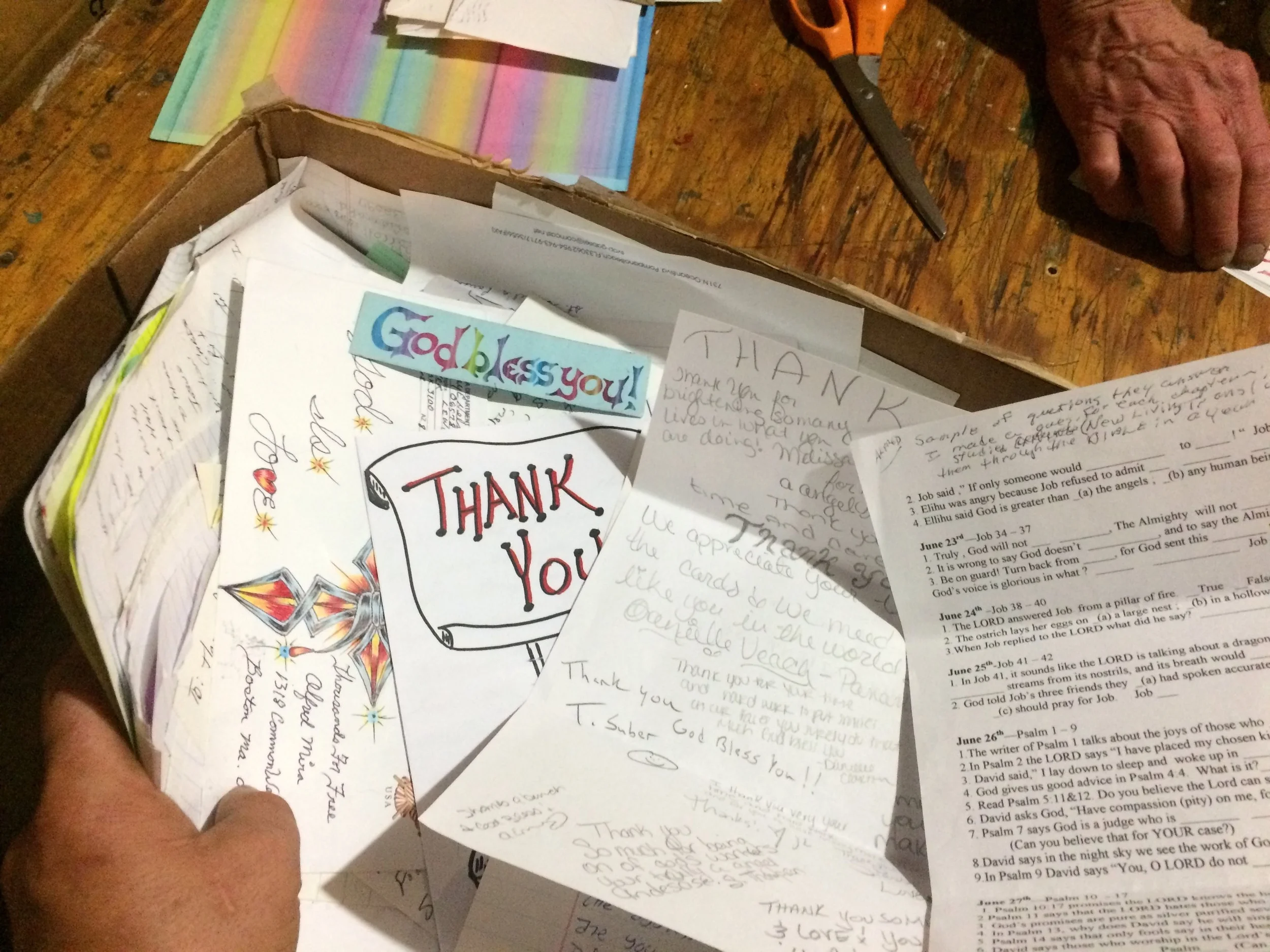 Letters requesting "Thousands for Free" cards