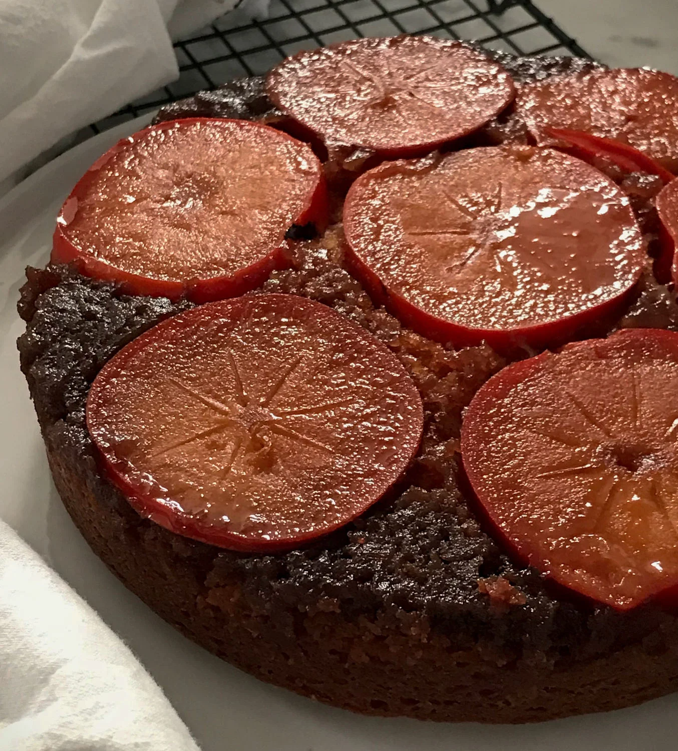 Yummy Close-up of Persimmon Cake Top