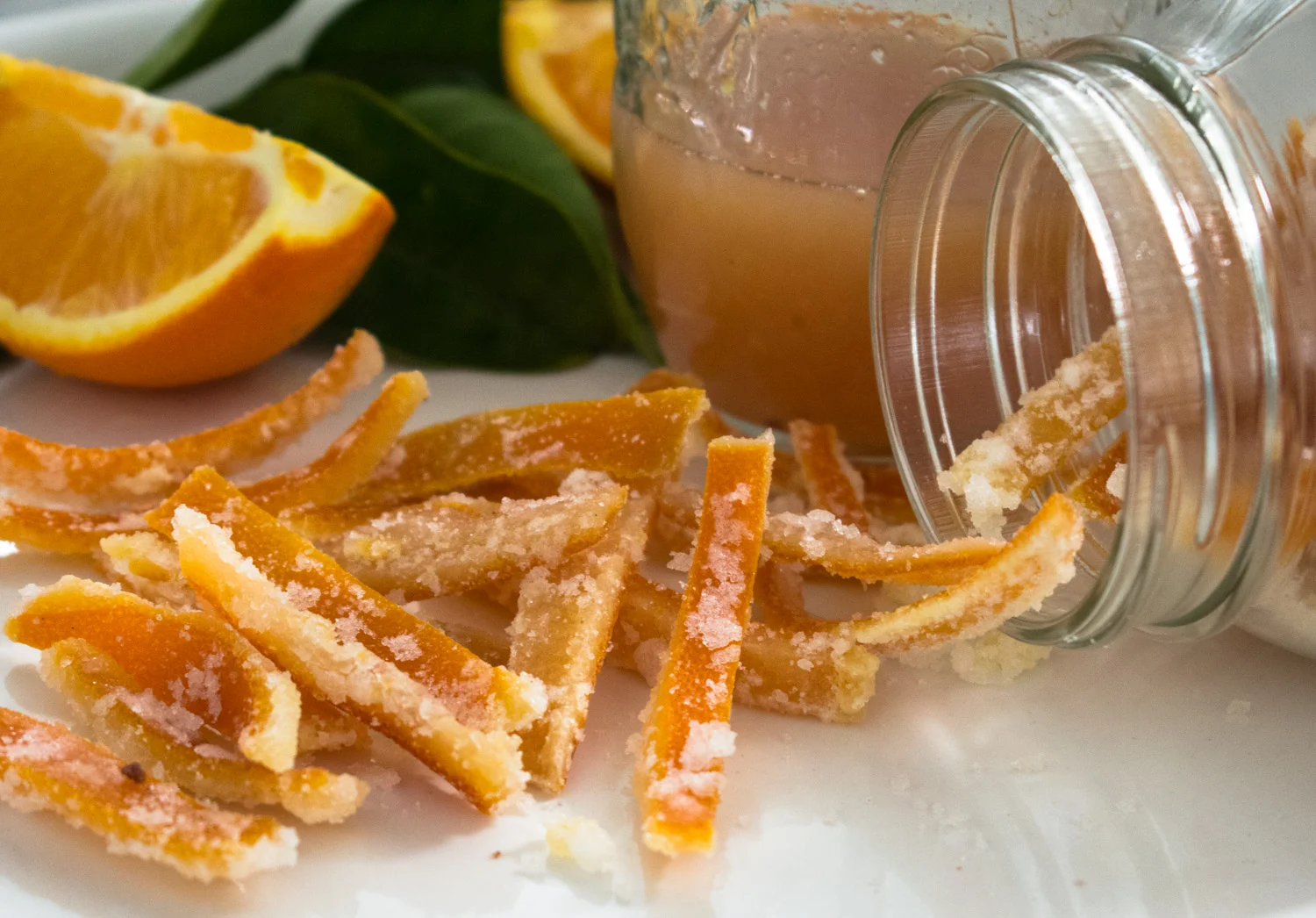Candied Orange Peel and Orange Sauce