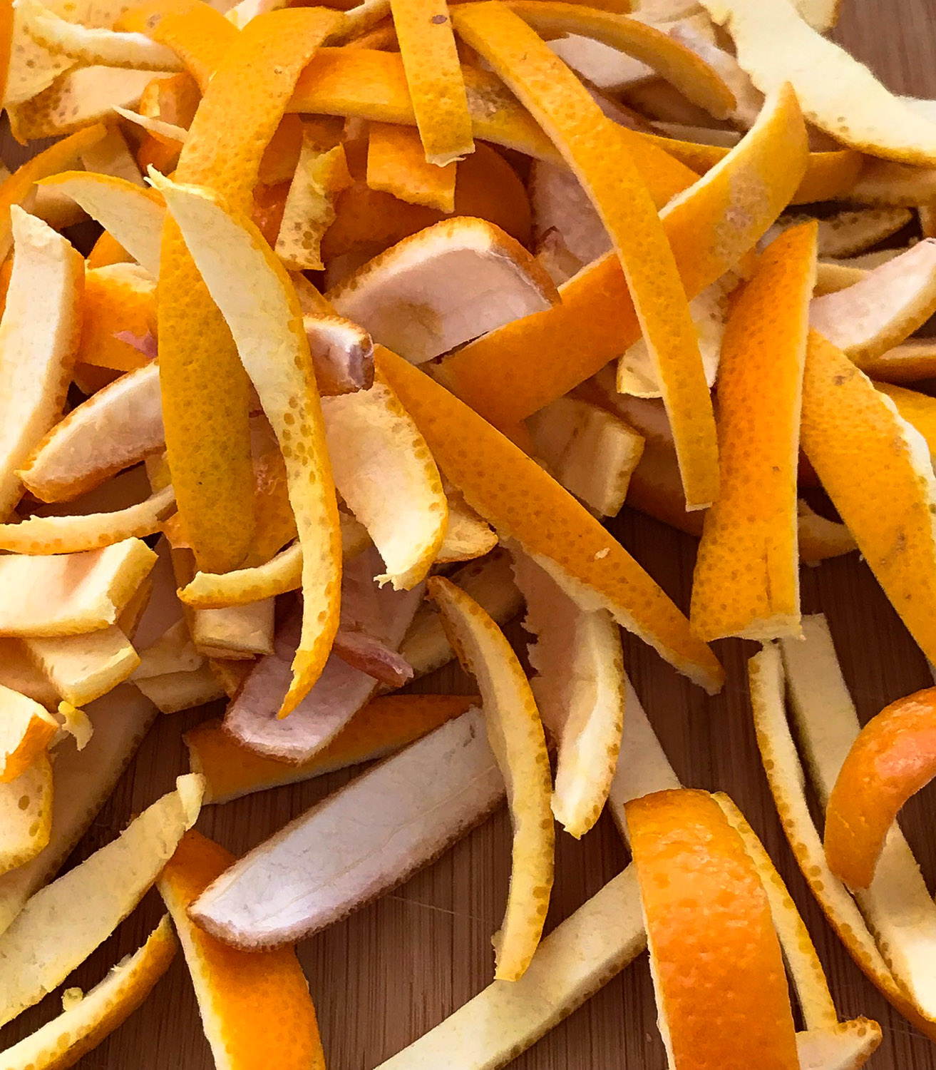 Prepared Raw Orange Peel