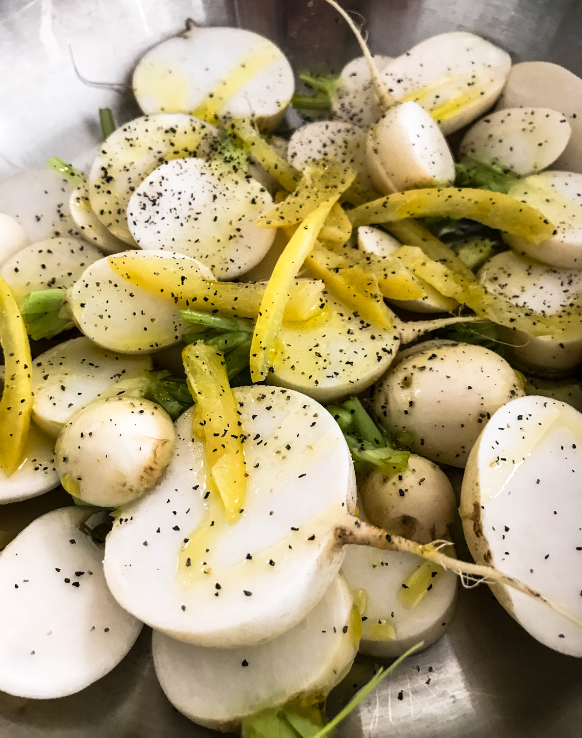 Turnips Prepped for Roasting