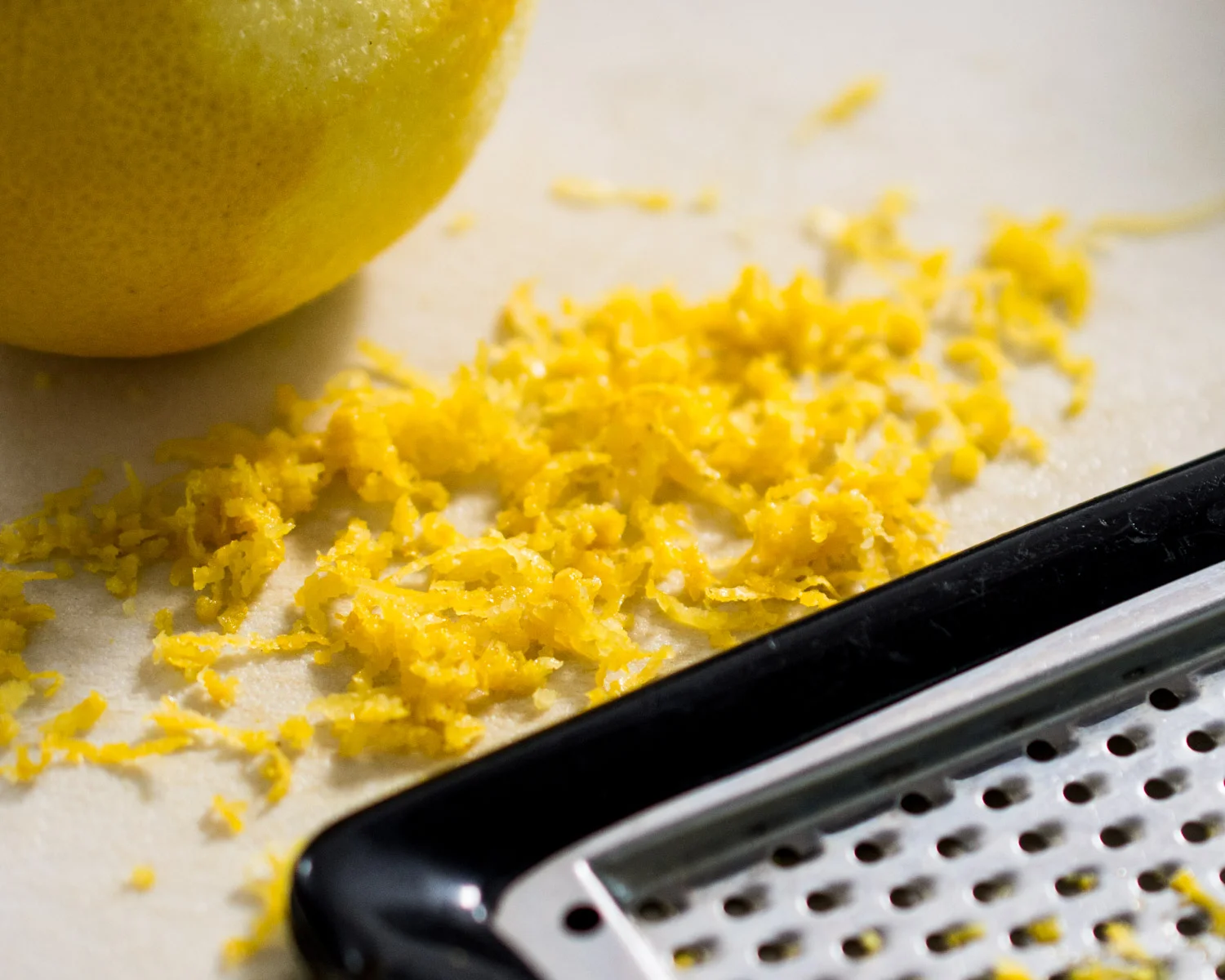 Zest from a fresh Meyer lemon.