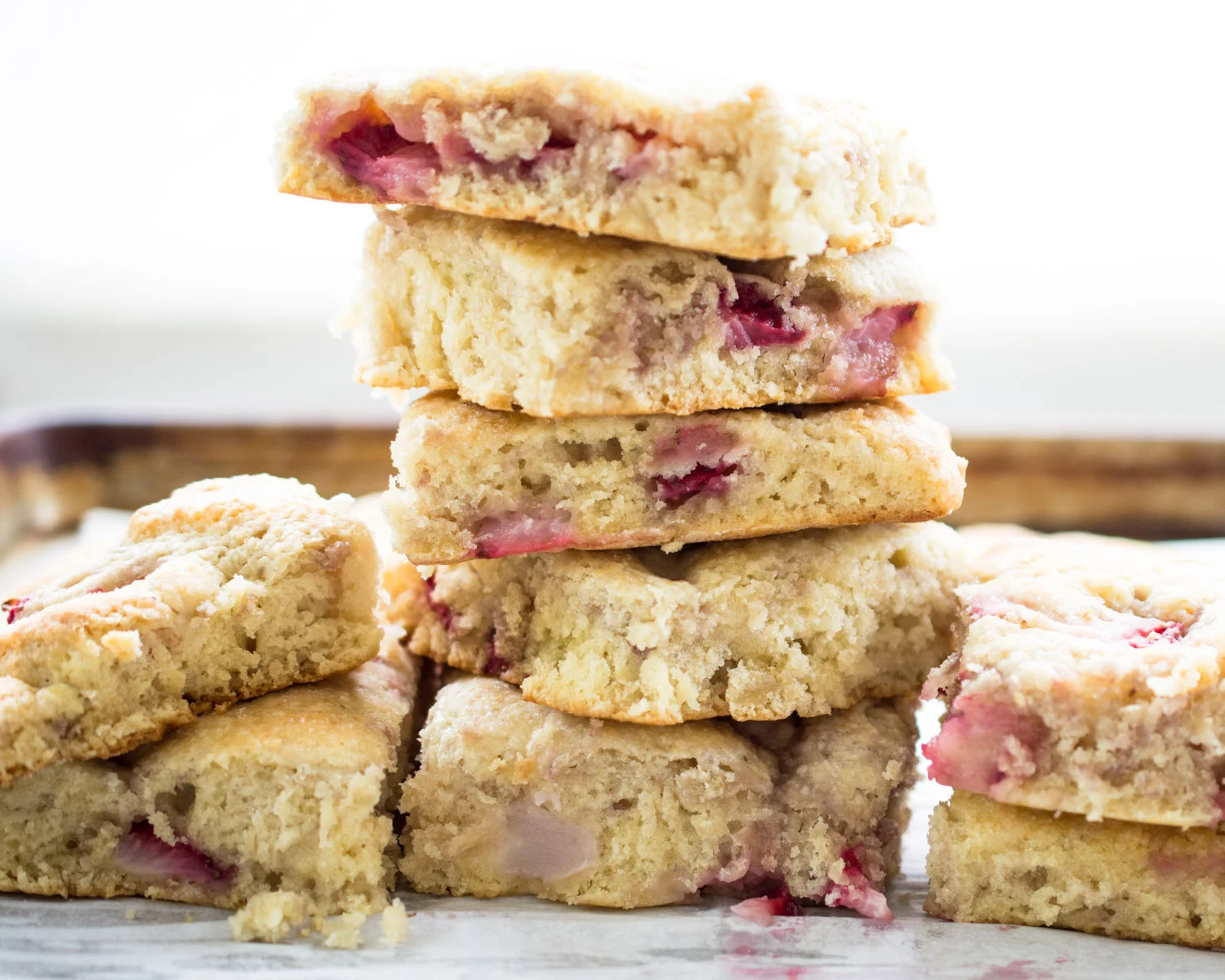 Strawberry biscuits piled high!