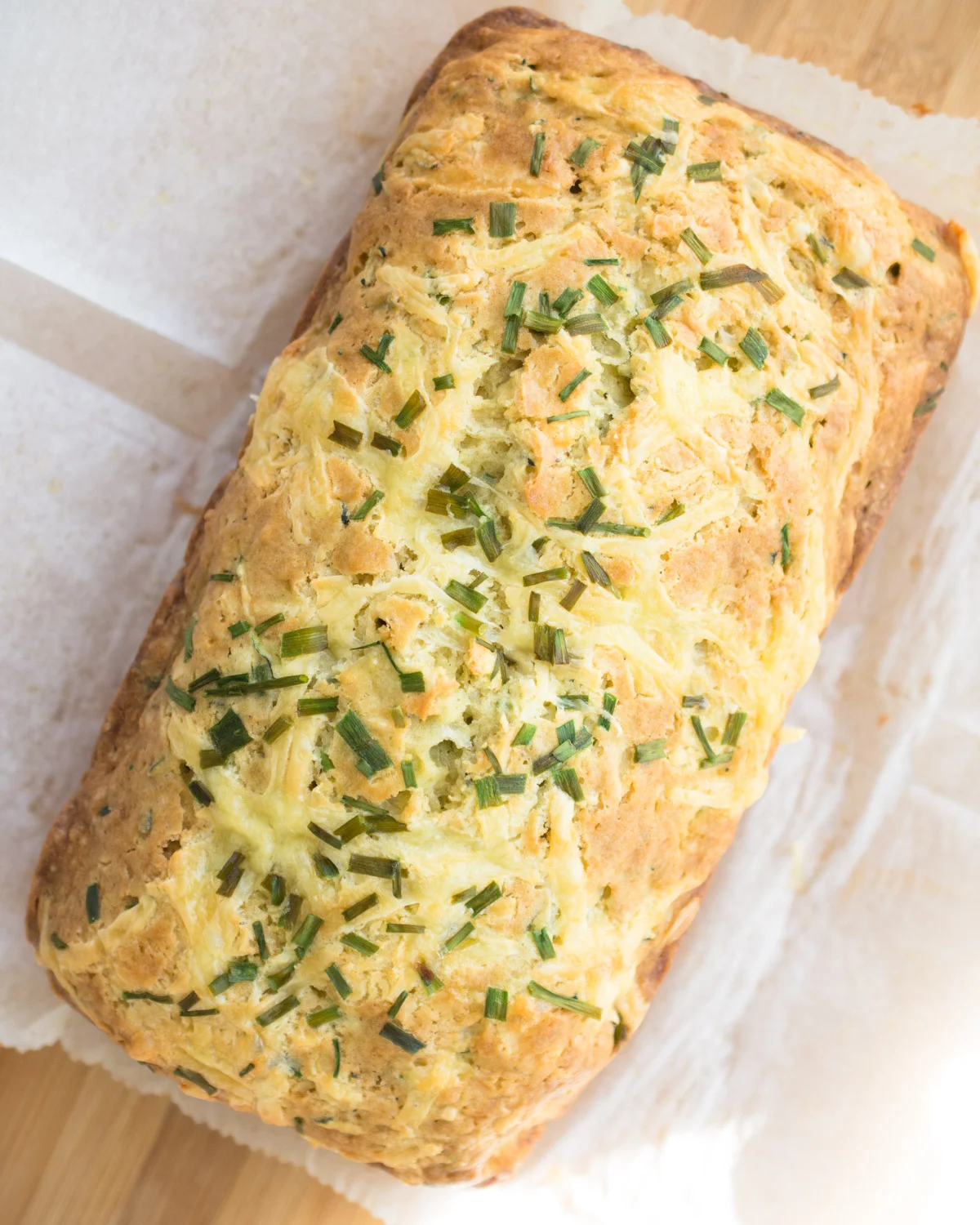 Hot from the oven Cheesy Zucchini Bread.