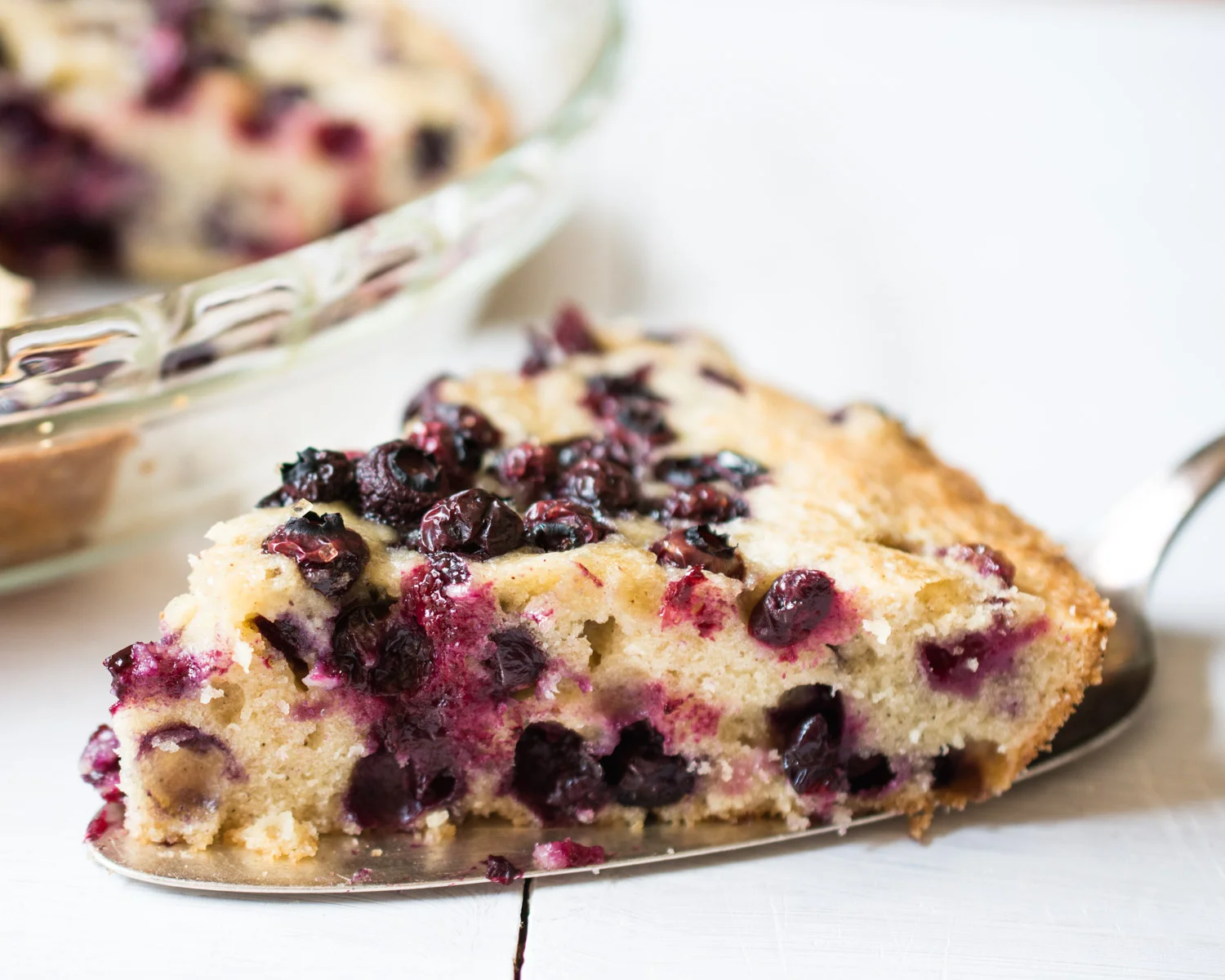 No Crust Blueberry Pie slice.