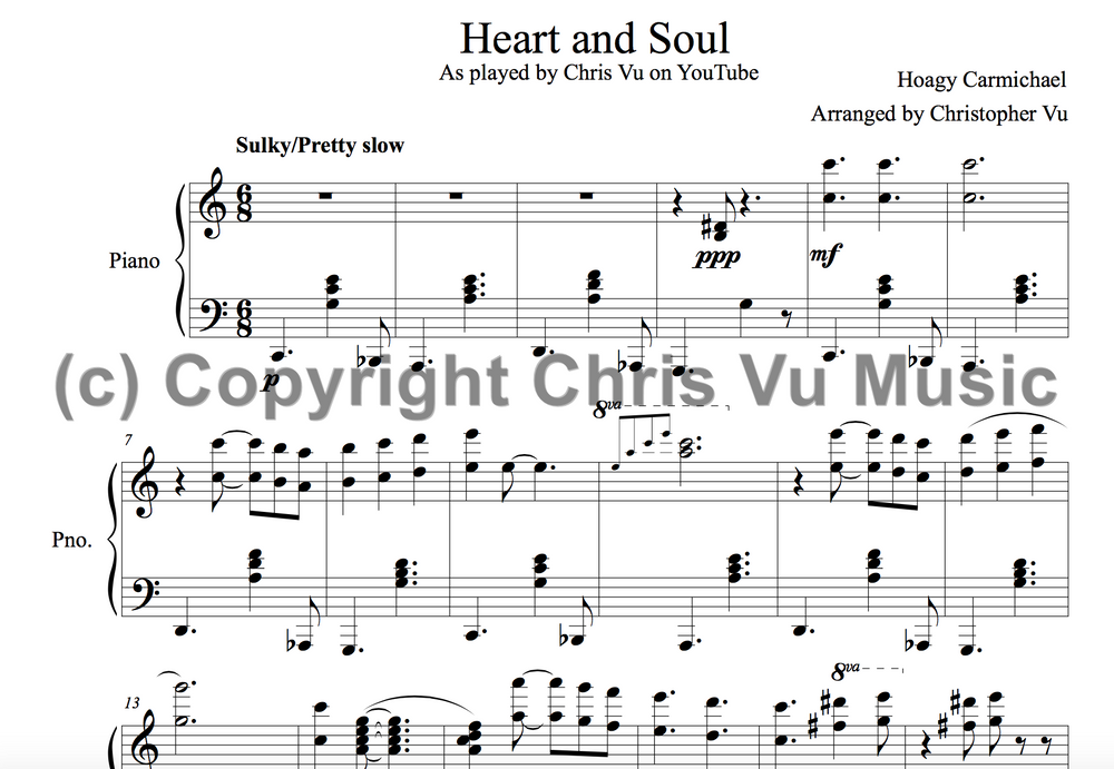 Heart and Soul - Piano Arrangement