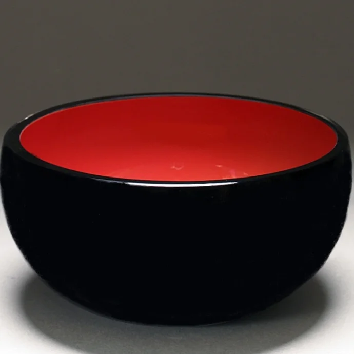 Overlay Bowl-Red & Black