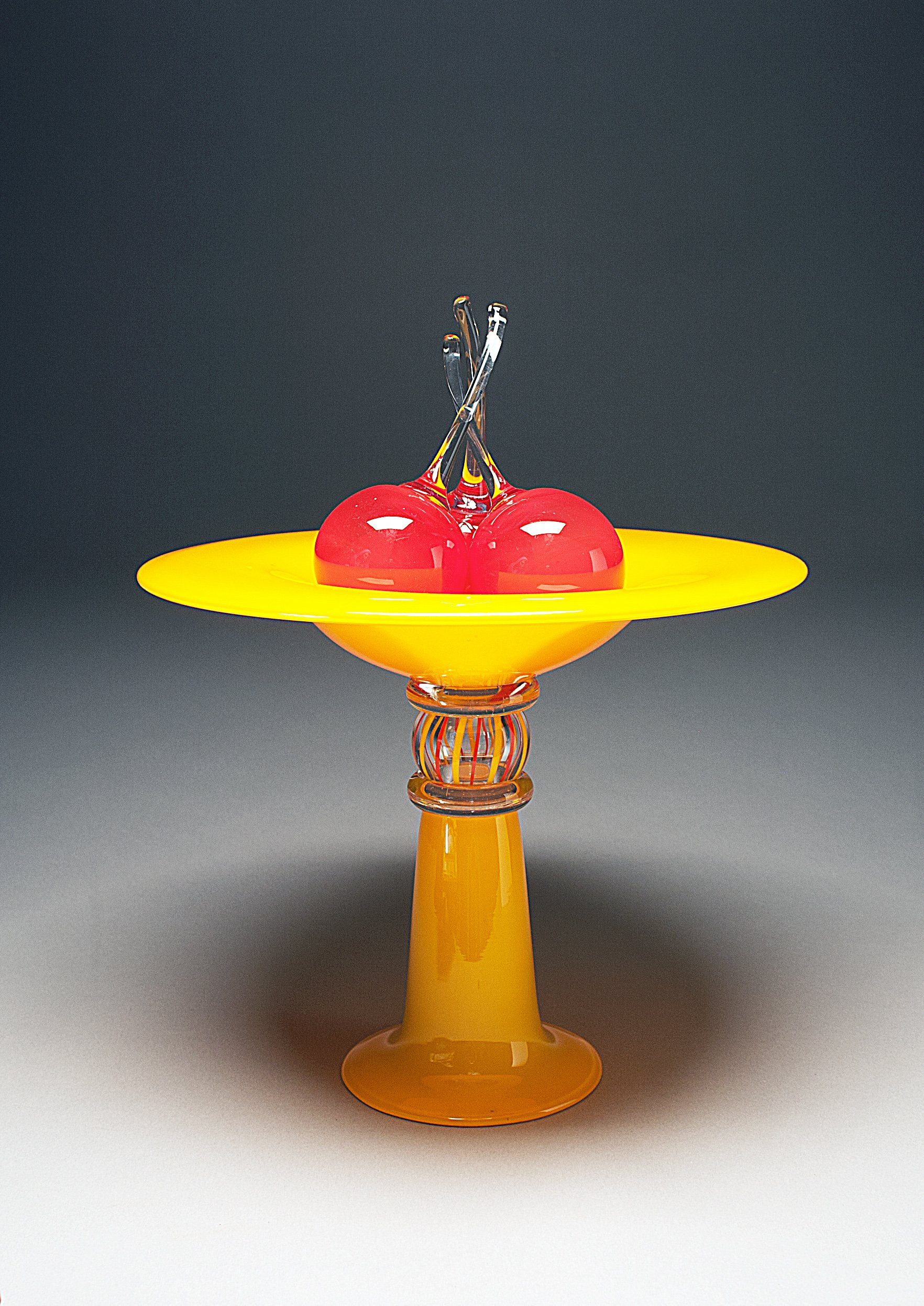 Pedestal Bowl and Cherries