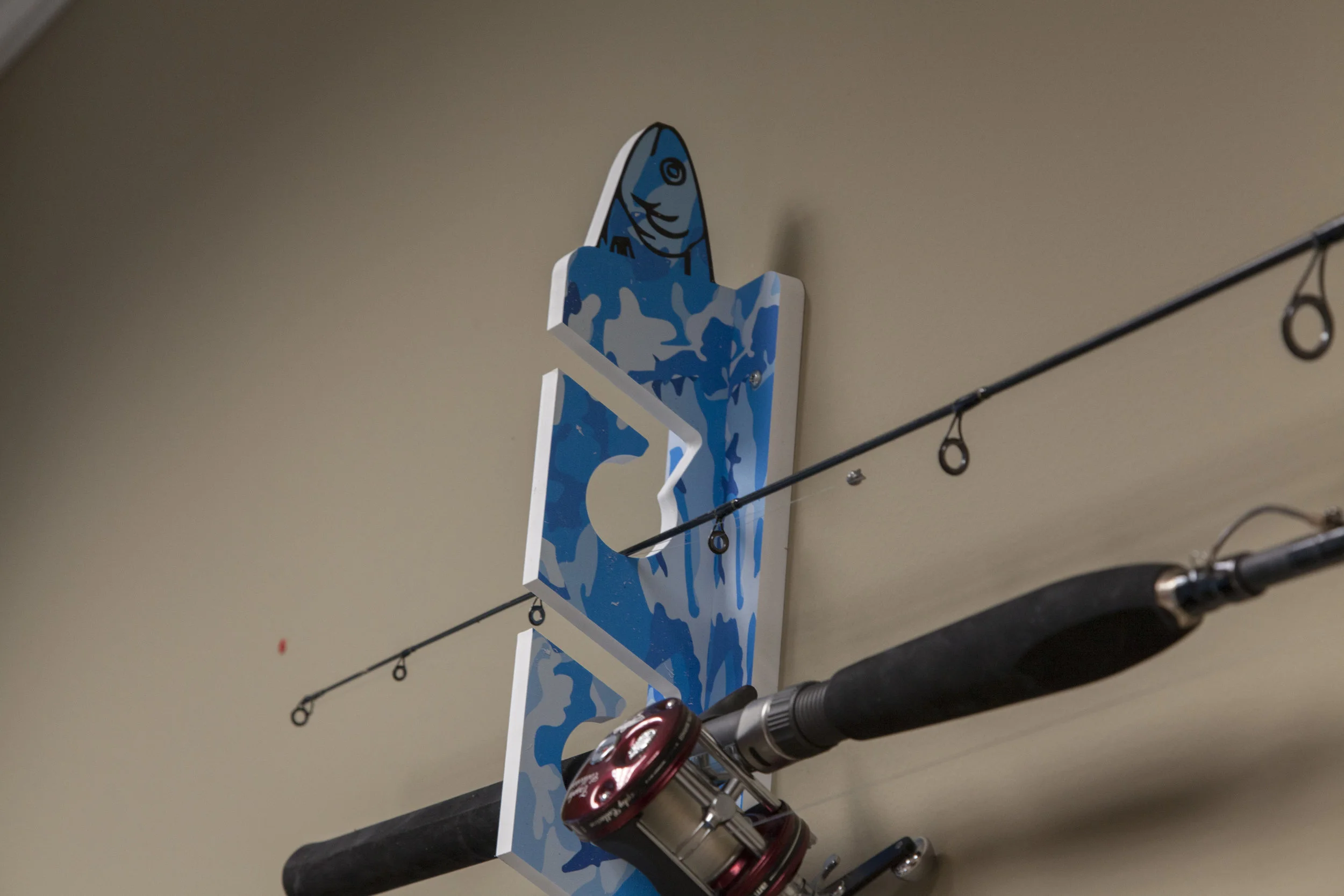 camouflage fishing rod